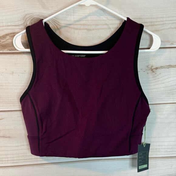 We Wander Purple Racerback Sports Bra Size Large - Picture 1 of 8